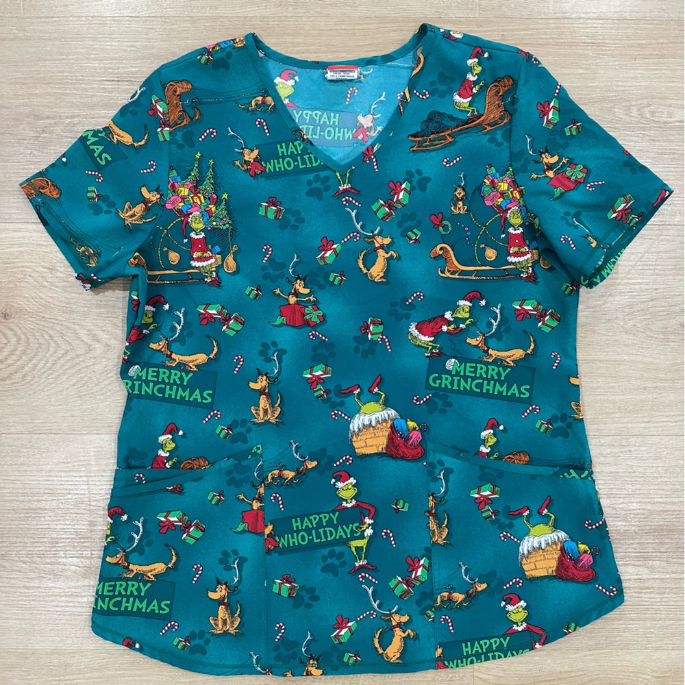 The Grinch Scrub top